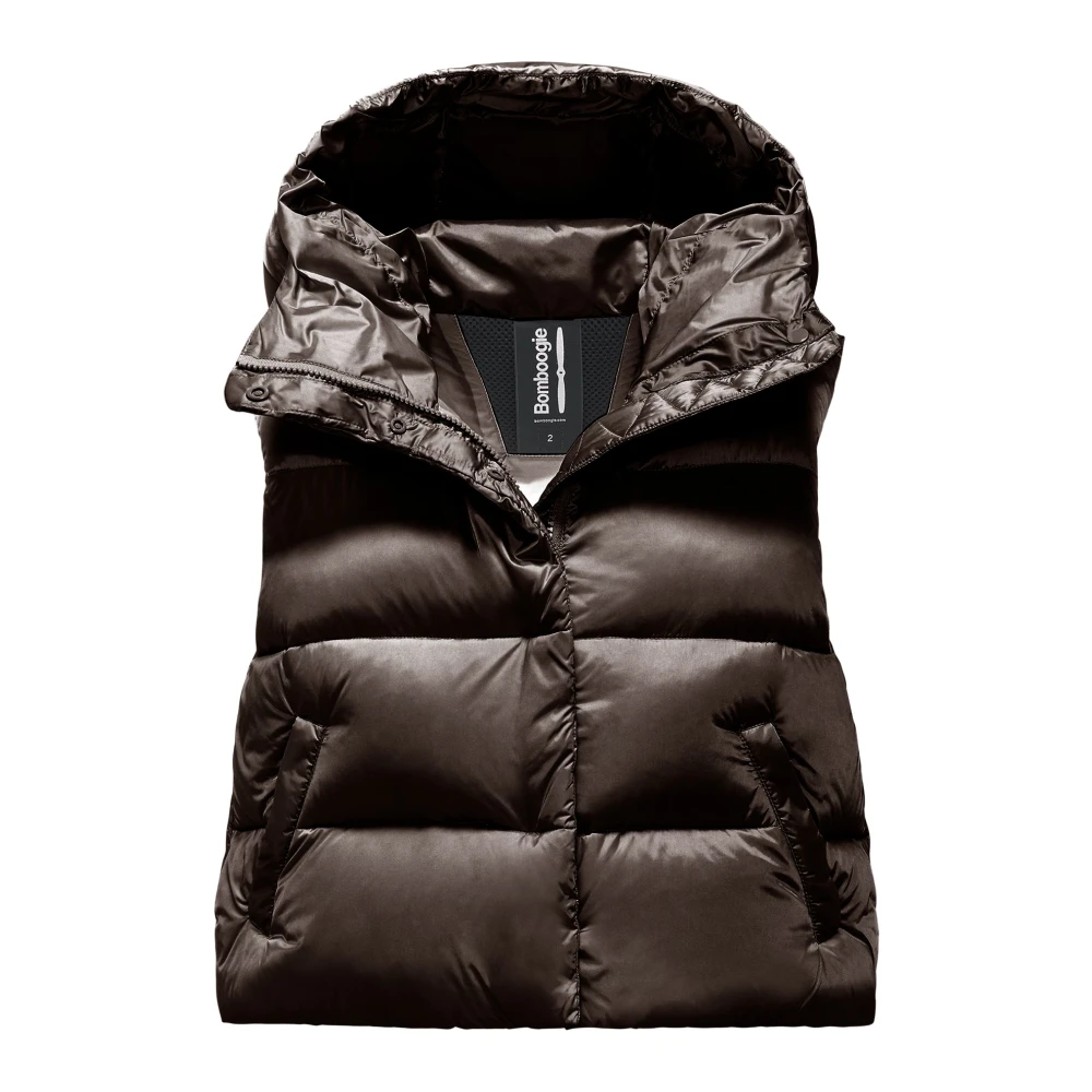 Bomboogie Women's Brown Ottawa Vest - Waistcoats - L - Jackets