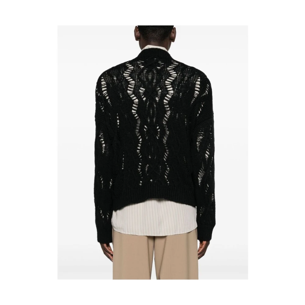 Our Legacy Zwarte Kabeltrui Black Heren
