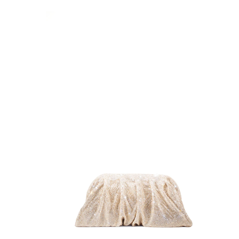 Benedetta Bruzziches Kristal Mesh Sand Clutch Tas Beige Dames