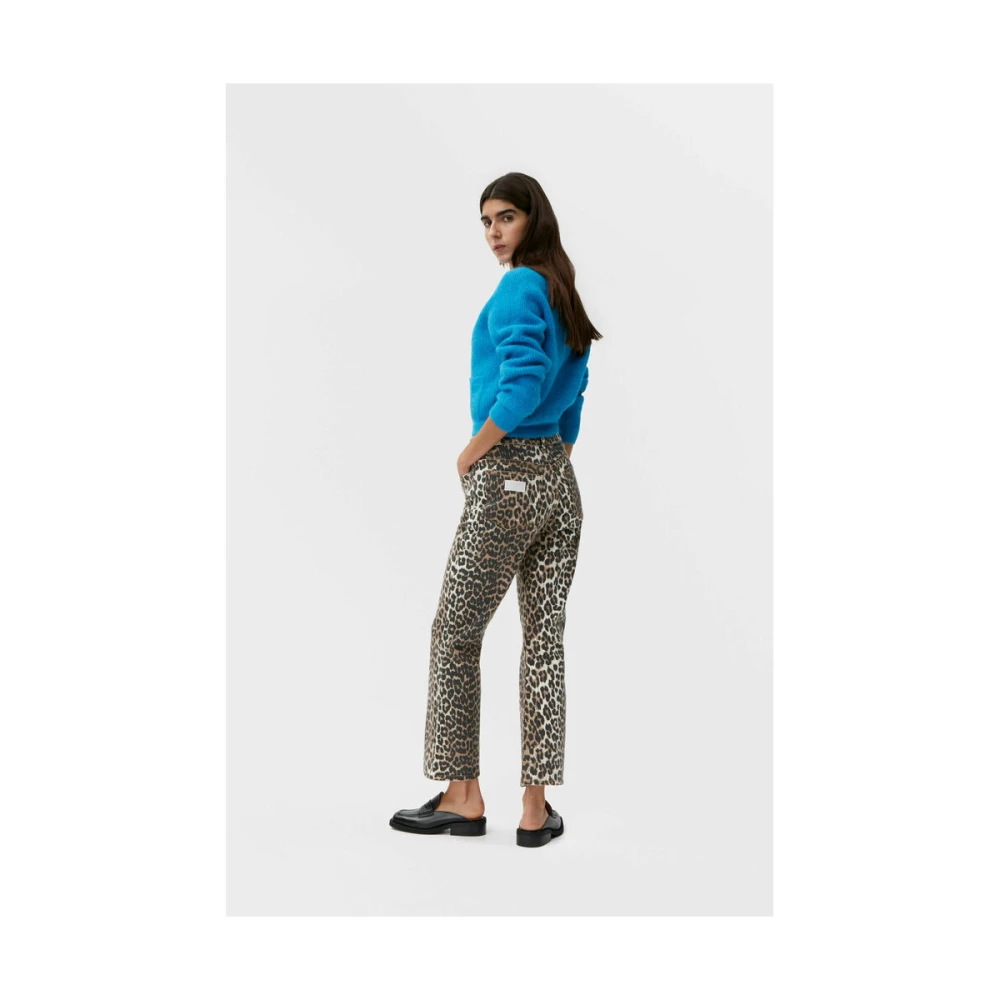 Ganni Cropped spijkerbroek Brown Dames