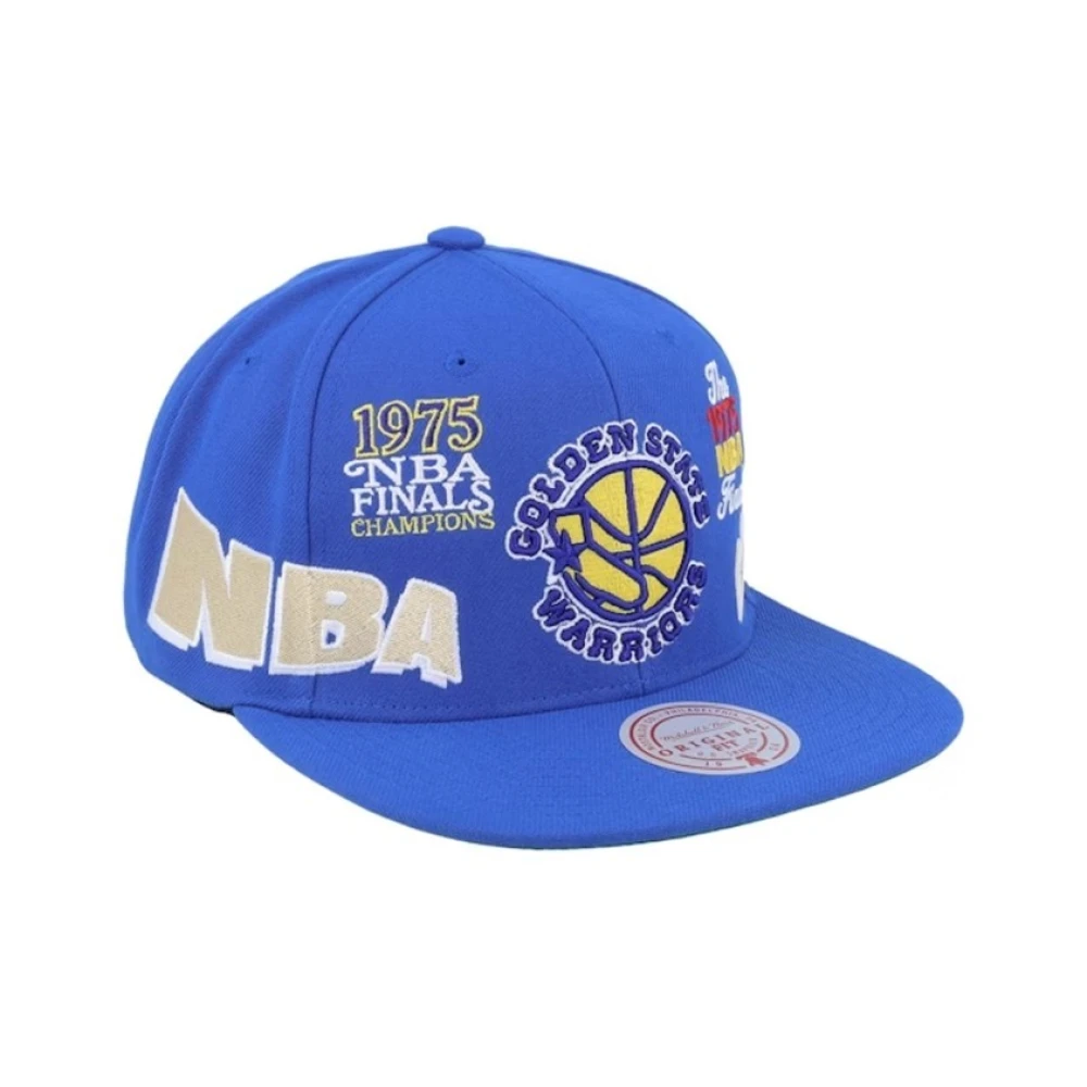 Mitchell & Ness Zwarte Golden State World Champs Snapback Blue Heren