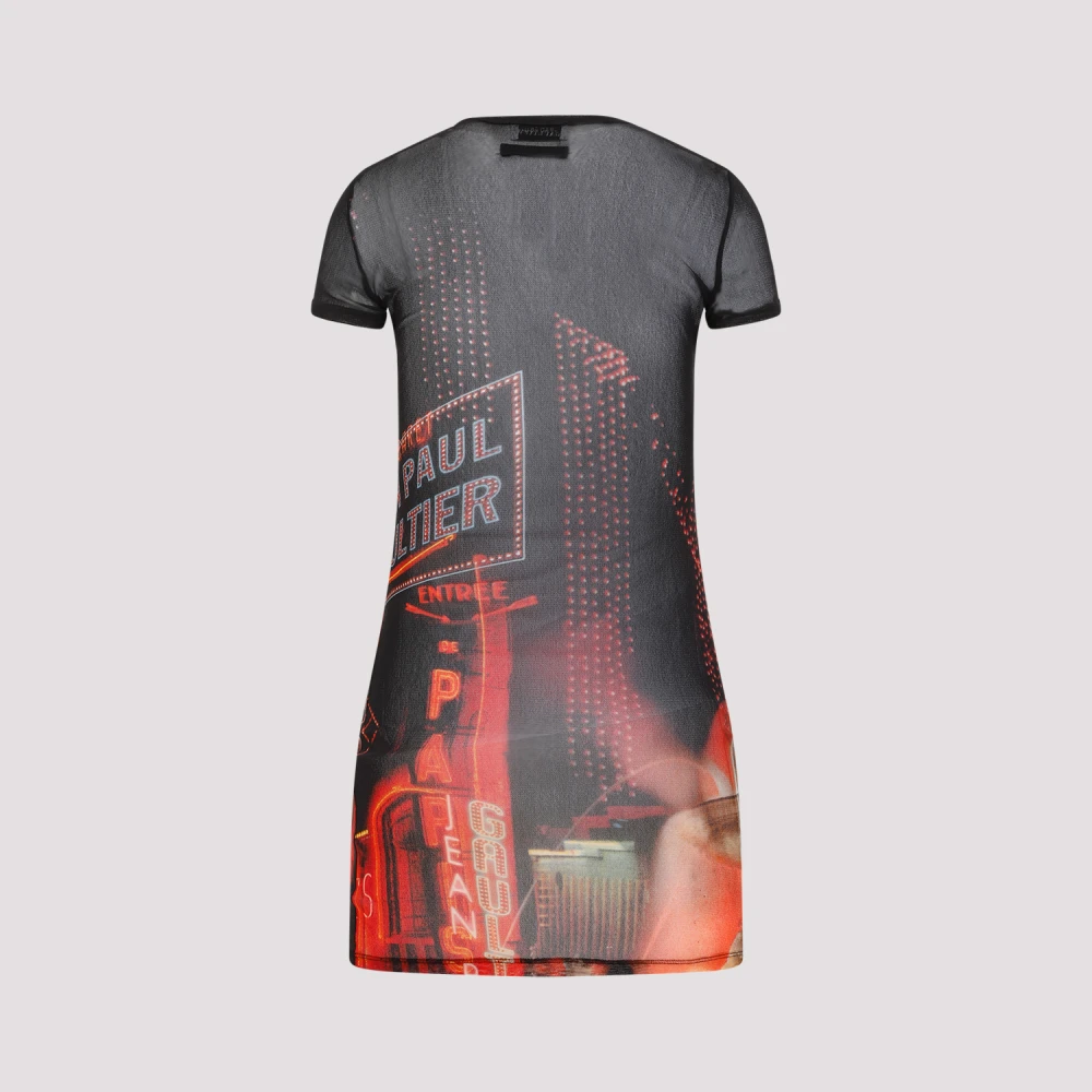 Jean Paul Gaultier Gedrukte Mesh Mini Jurk Multicolor Dames