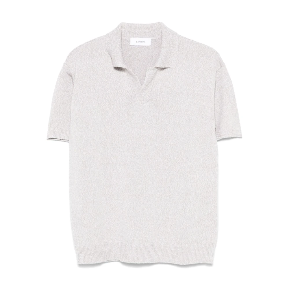 Lardini Gebreide Poloshirt in Grijs Gray Heren