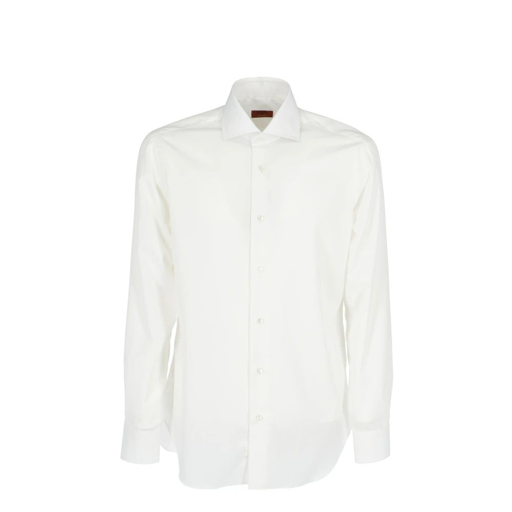 Barba Casual Katoenen Overhemd voor Mannen White Heren