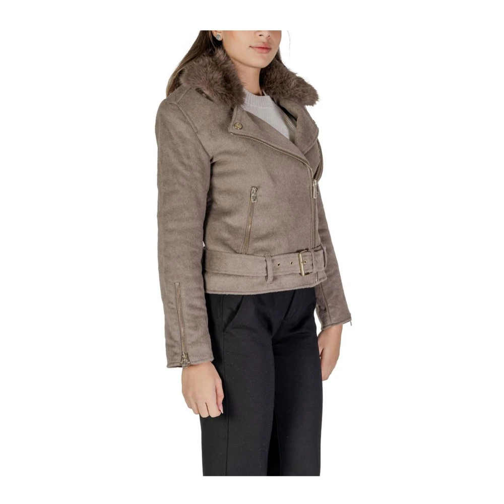 Guess Wolblend Jas & Mantel Collectie Brown Dames