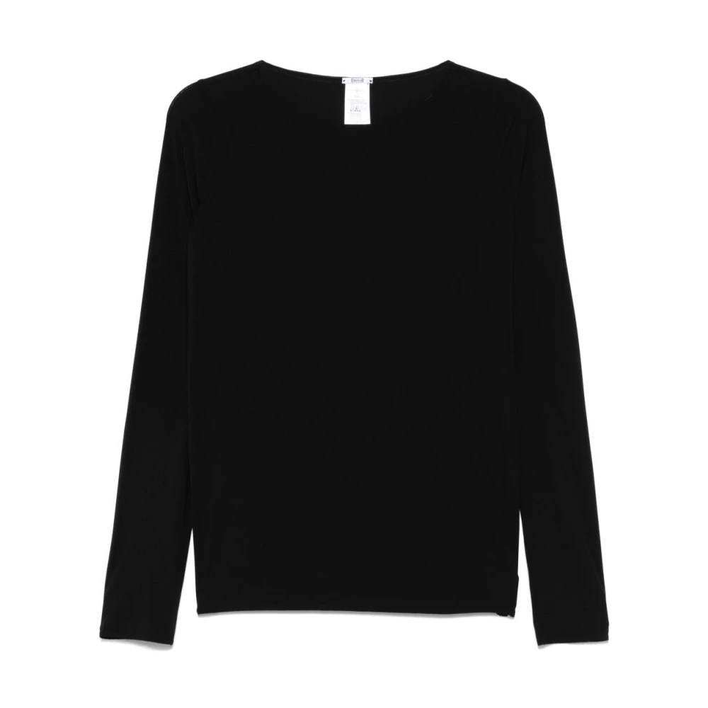 Wolford Women's Black Long Sleeve T-Shirts, M, Long Sleeve Top