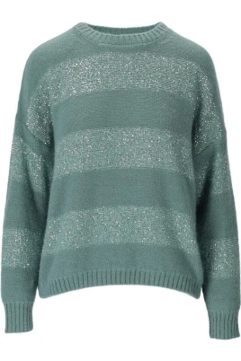 Grön Mohair Crewneck Tröja