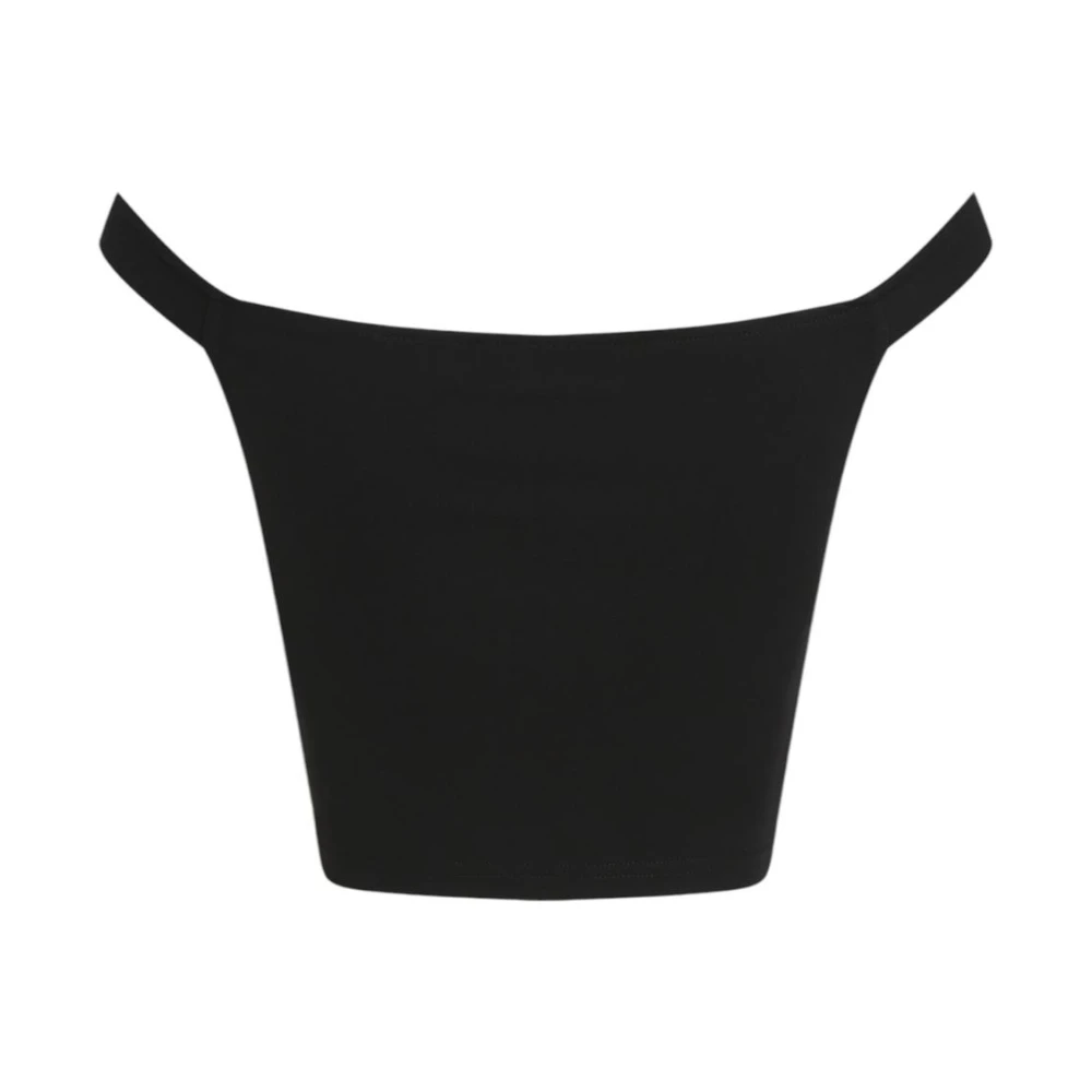Calvin Klein Jeans Zwarte Mouwloze Boothals Top Black Dames