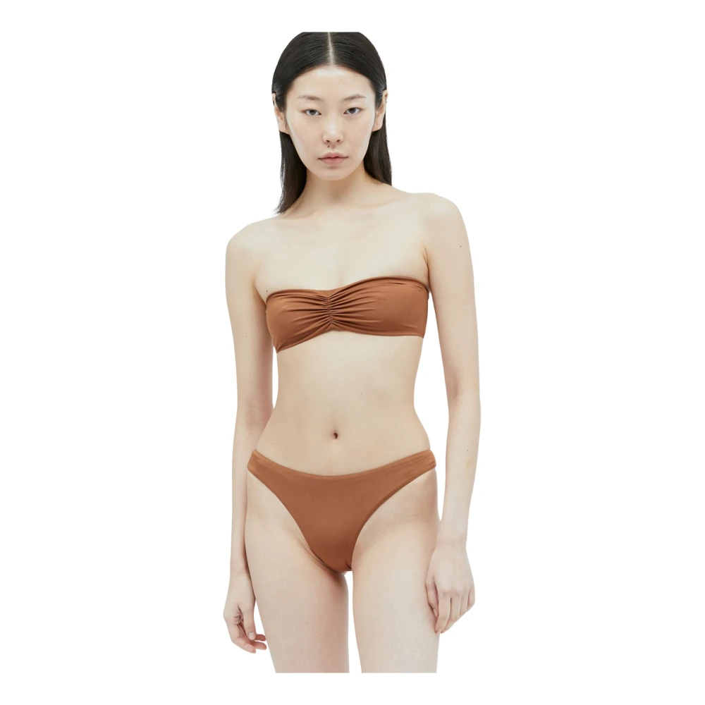 Lido Strapless Gerimpeld Bikiniset Brown Dames