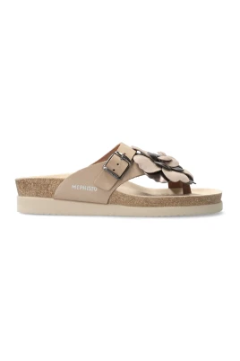 Blommig Slide Sandal - Taupe