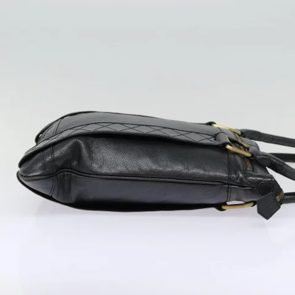 Burberry Vintage Pre-owned Leather shoulder-bags Black Dames