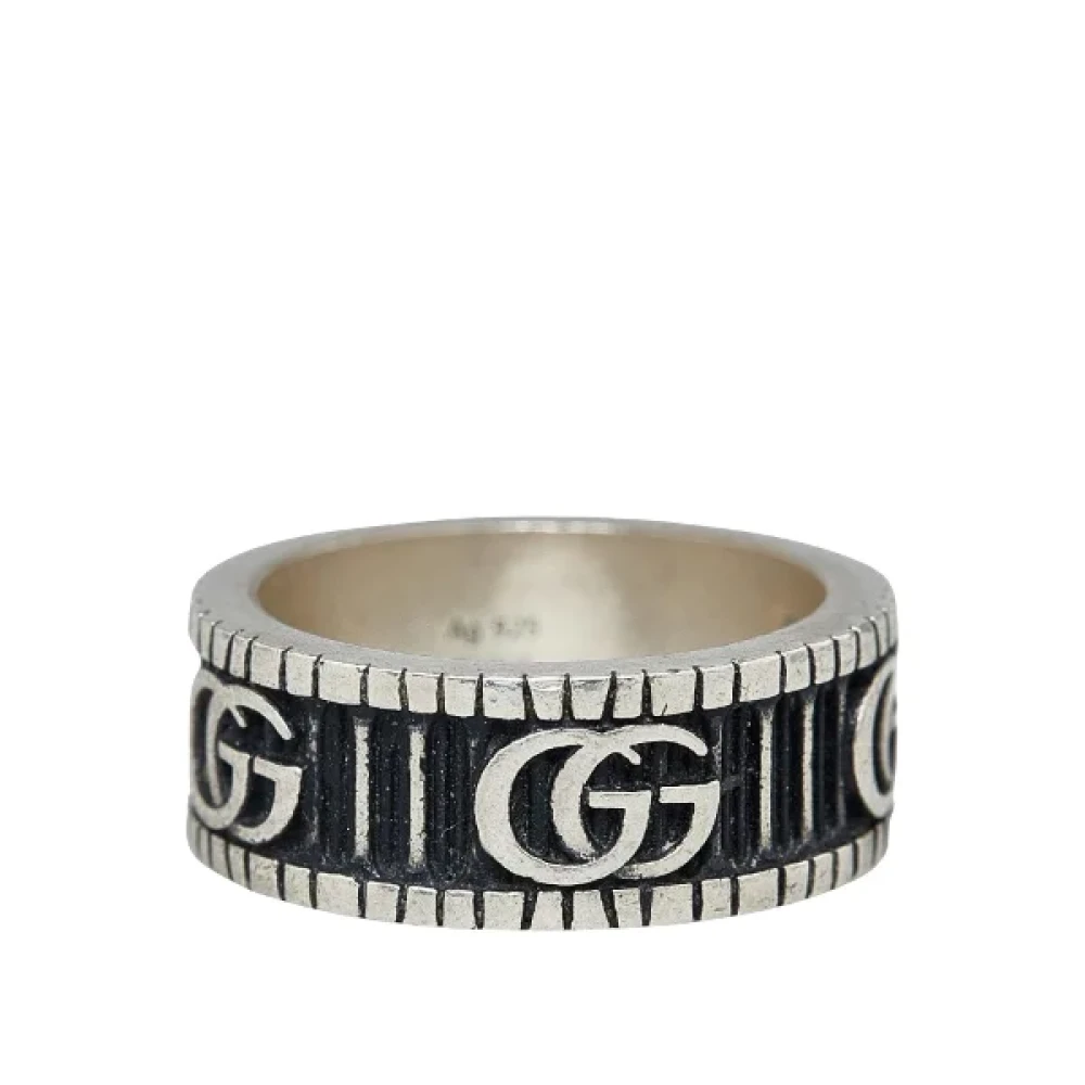 Gucci Vintage Pre-owned Silver ringar Gray, Herr