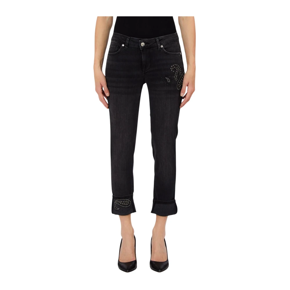Liu Jo Vrouw Zwart Jeans Dames, W27, Cropped Jeans
