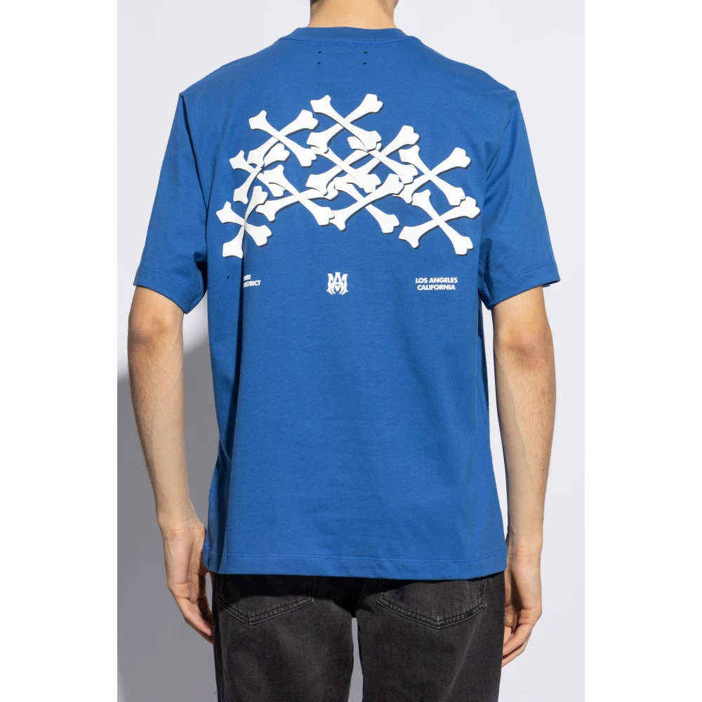 Amiri T-shirt met logo Blue Heren