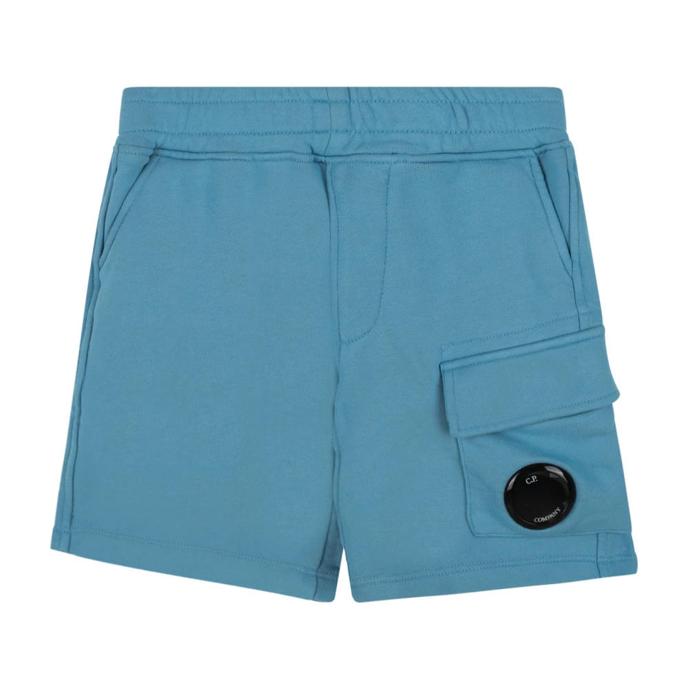 C.p. Company Boys Blue Shorts, 3 Y, Lens Cargo Shorts