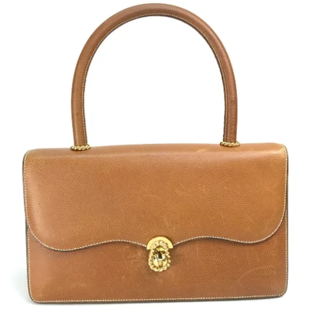 Hermès Vintage Pre-owned Leather handbags Brown Dames