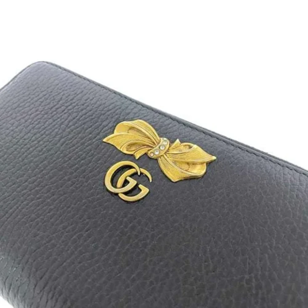 Gucci Vintage Pre-owned Leather wallets Black Dames