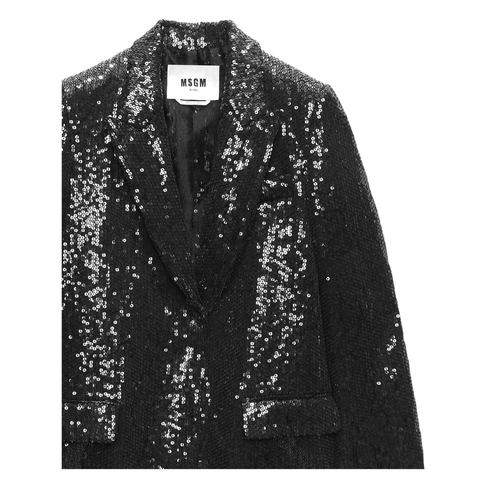 Msgm Stijlvolle Jas voor Mannen en Vrouwen Black Dames