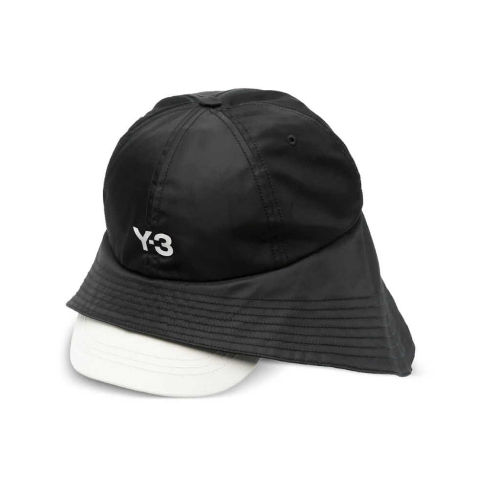 Y-3 Zwarte Logo Pet Gebogen Rand Black Dames