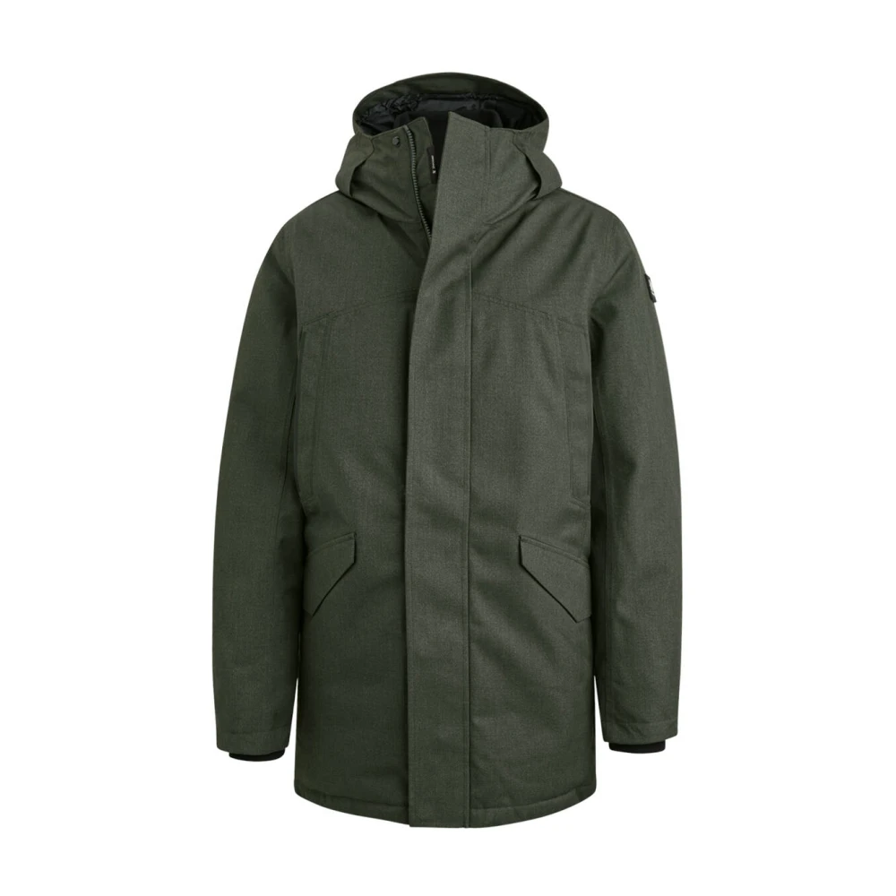 Vanguard Melange Twill Parka Jas Green Heren
