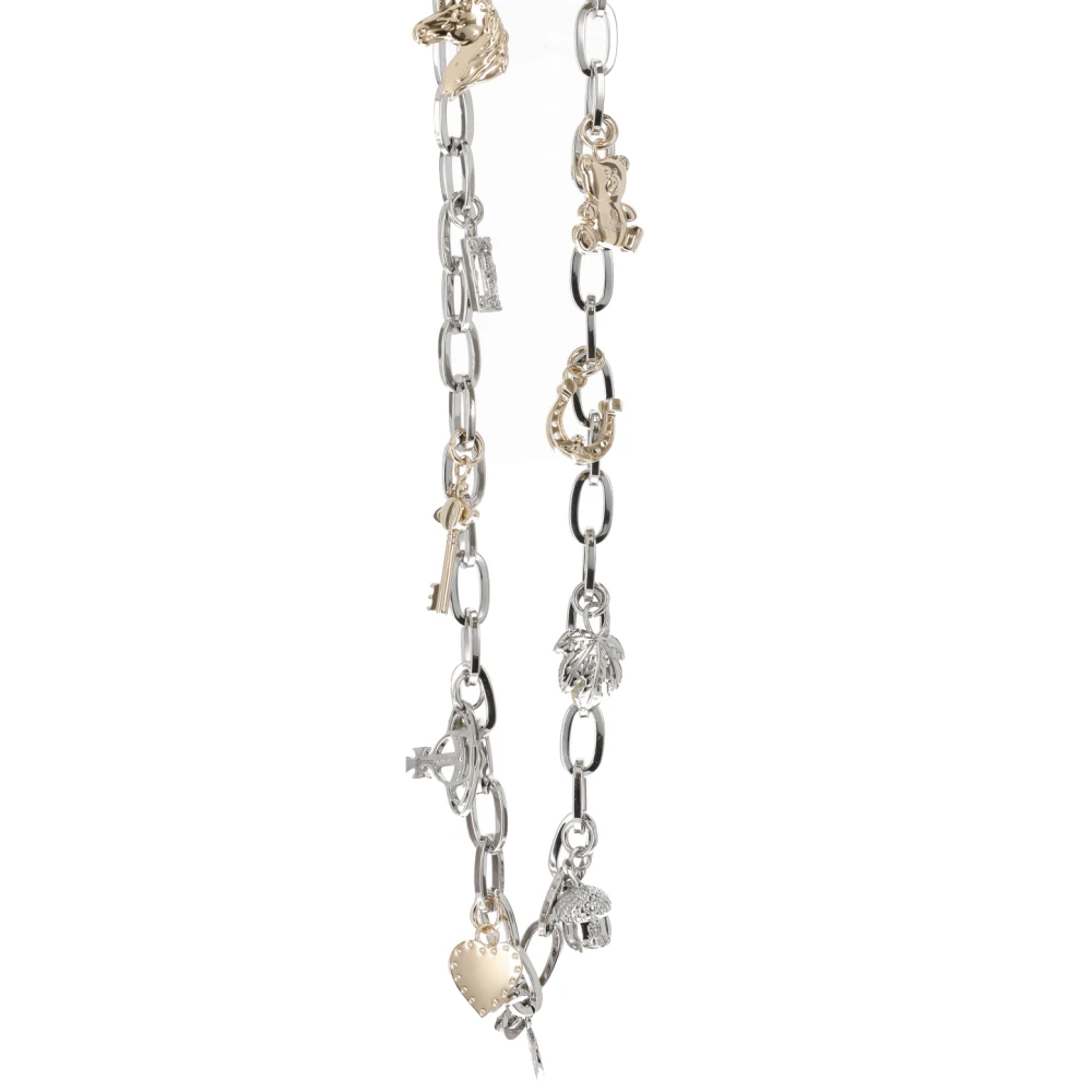 Vivienne Westwood Zilveren Metalen Riem met Bedels Gray Dames