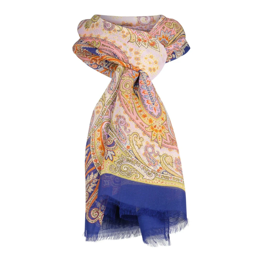 ETRO Luxe Paisley Zijden Sjaal Multicolor Dames