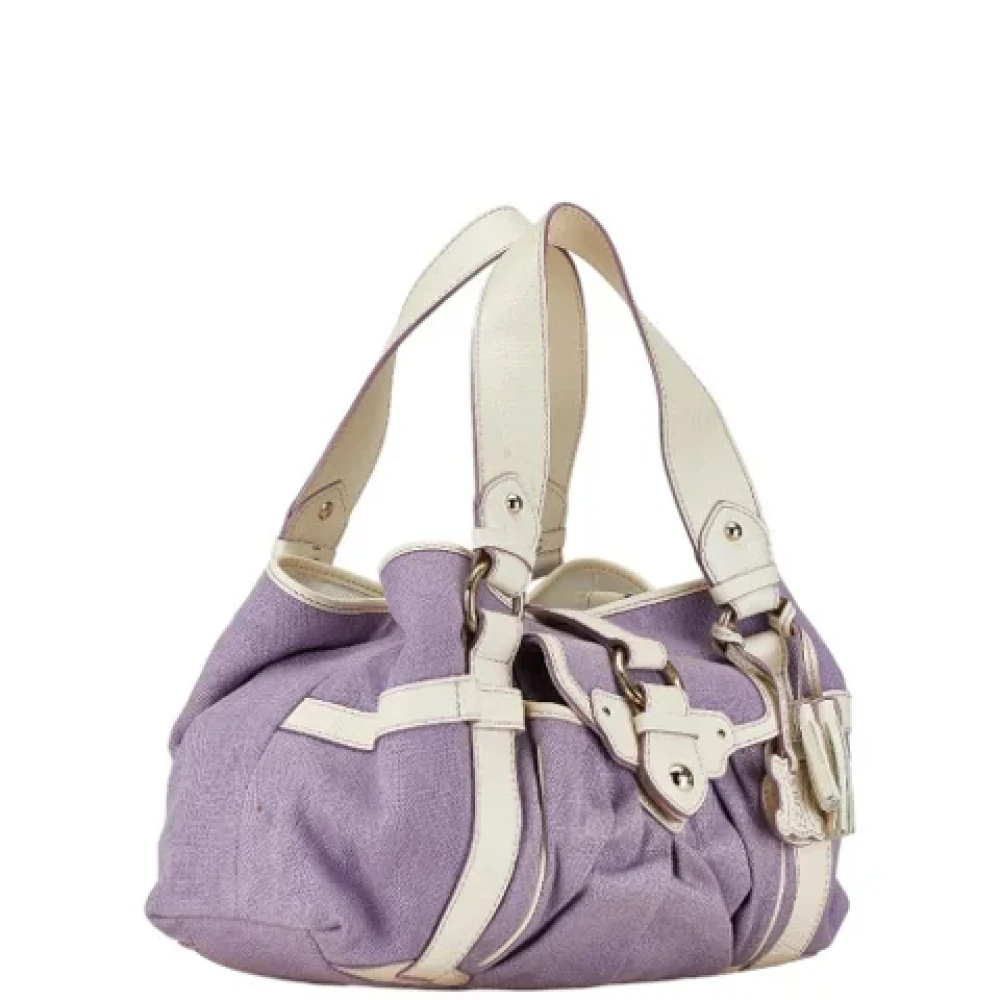 Celine Vintage Pre-owned Canvas celine-bags Purple Dames