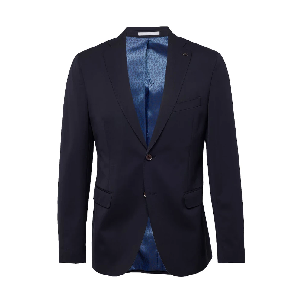 Michael Kors Elegant Wol Mengsel Pak Blue Heren