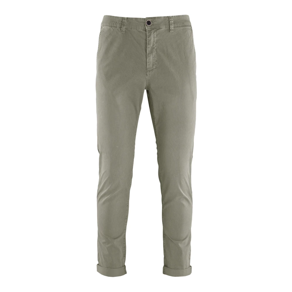 BomBoogie Slim Fit Gestreepte Chino Broek Green Heren