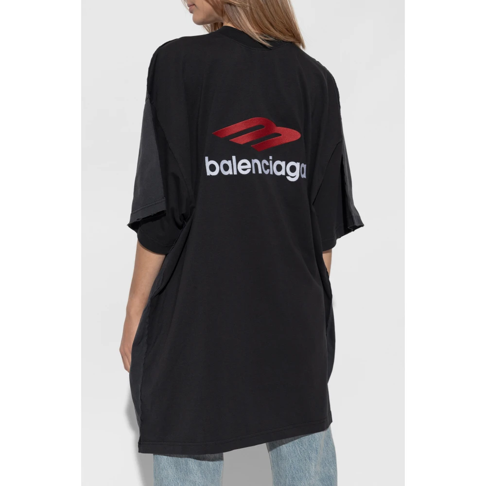 Balenciaga T-shirt met logo Gray Dames