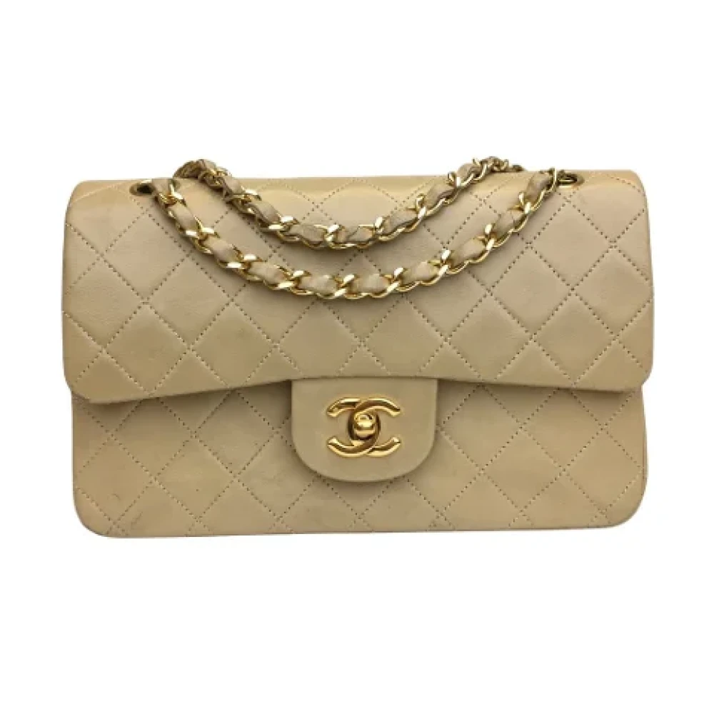 Chanel Vintage Pre-owned Laeder chanel-vskor Beige, Dam