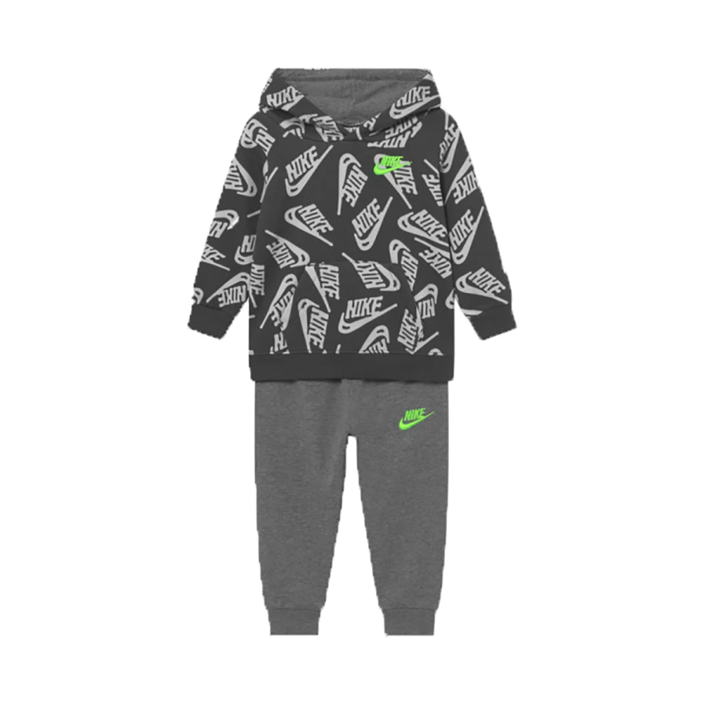 Nike Barn Aop Fleece Hoodie Jogger Set Gray, Unisex