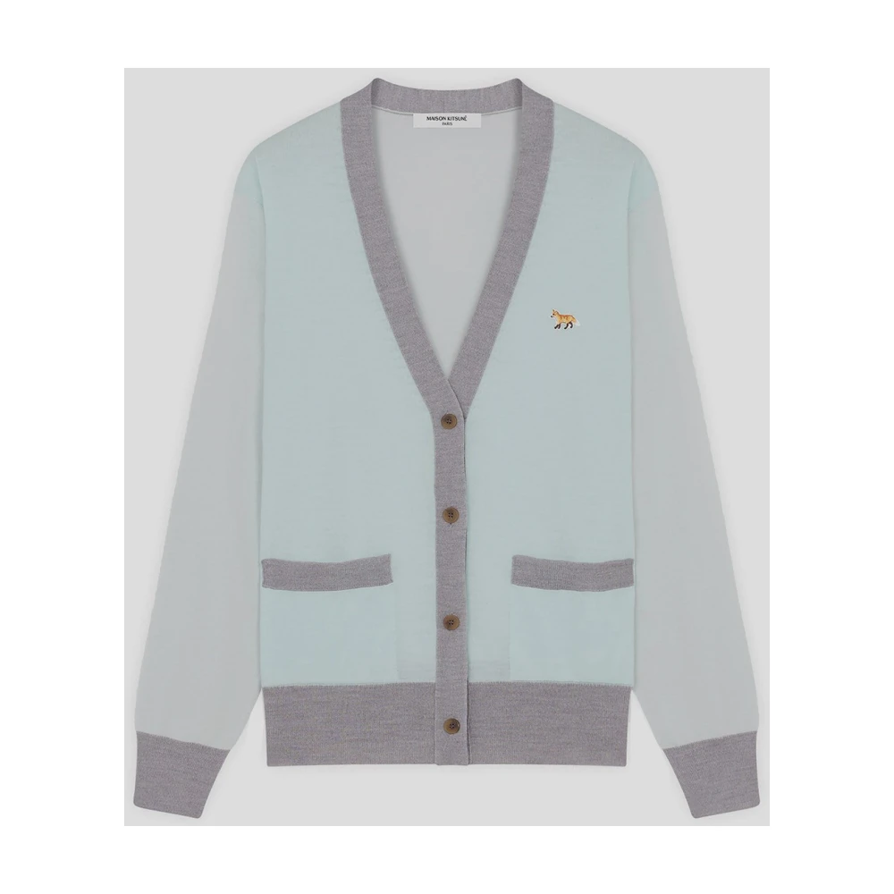 Maison Kitsuné Wol Vos Vest Blue Dames