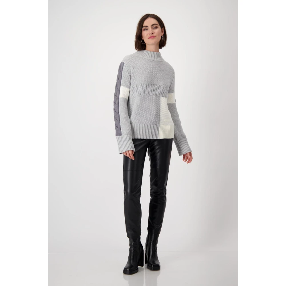 monari Stijlvolle Pullover Gray Dames
