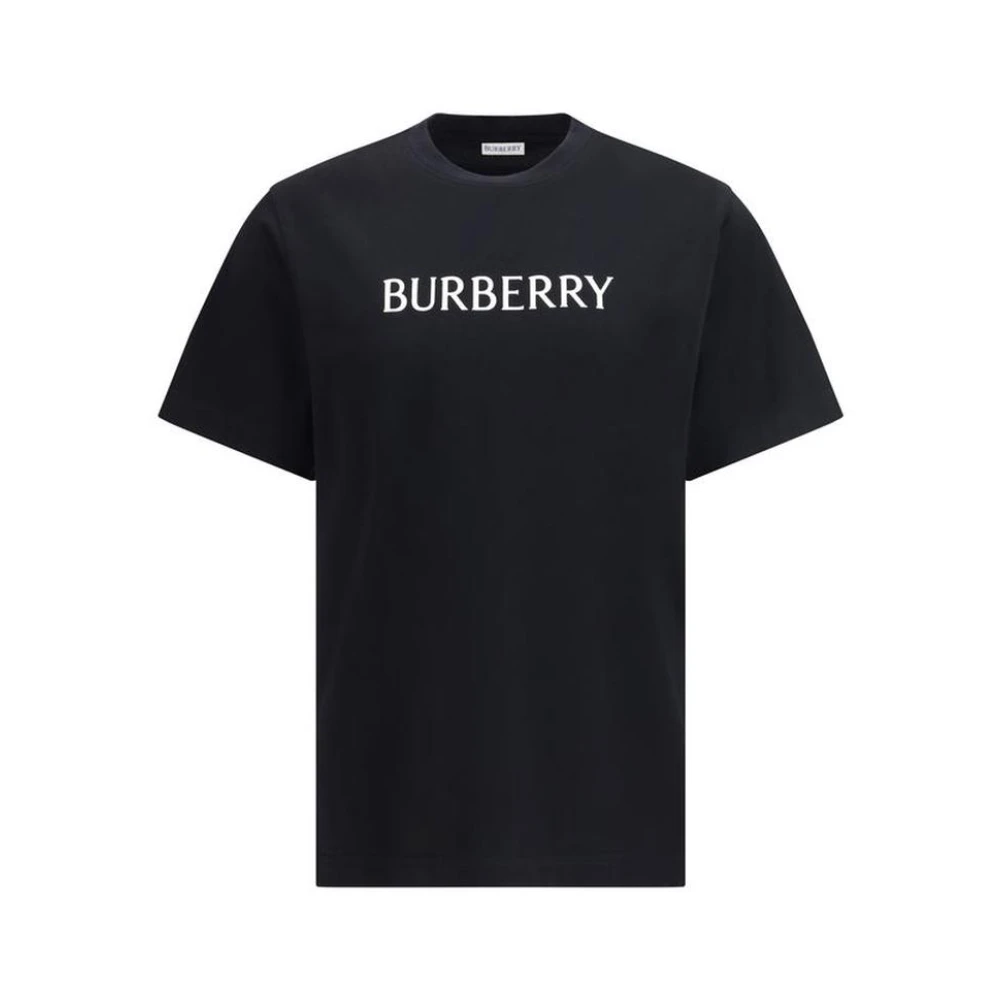 Burberry Men's Black T-Shirts, M, Cotton Crew Neck T-Shirt