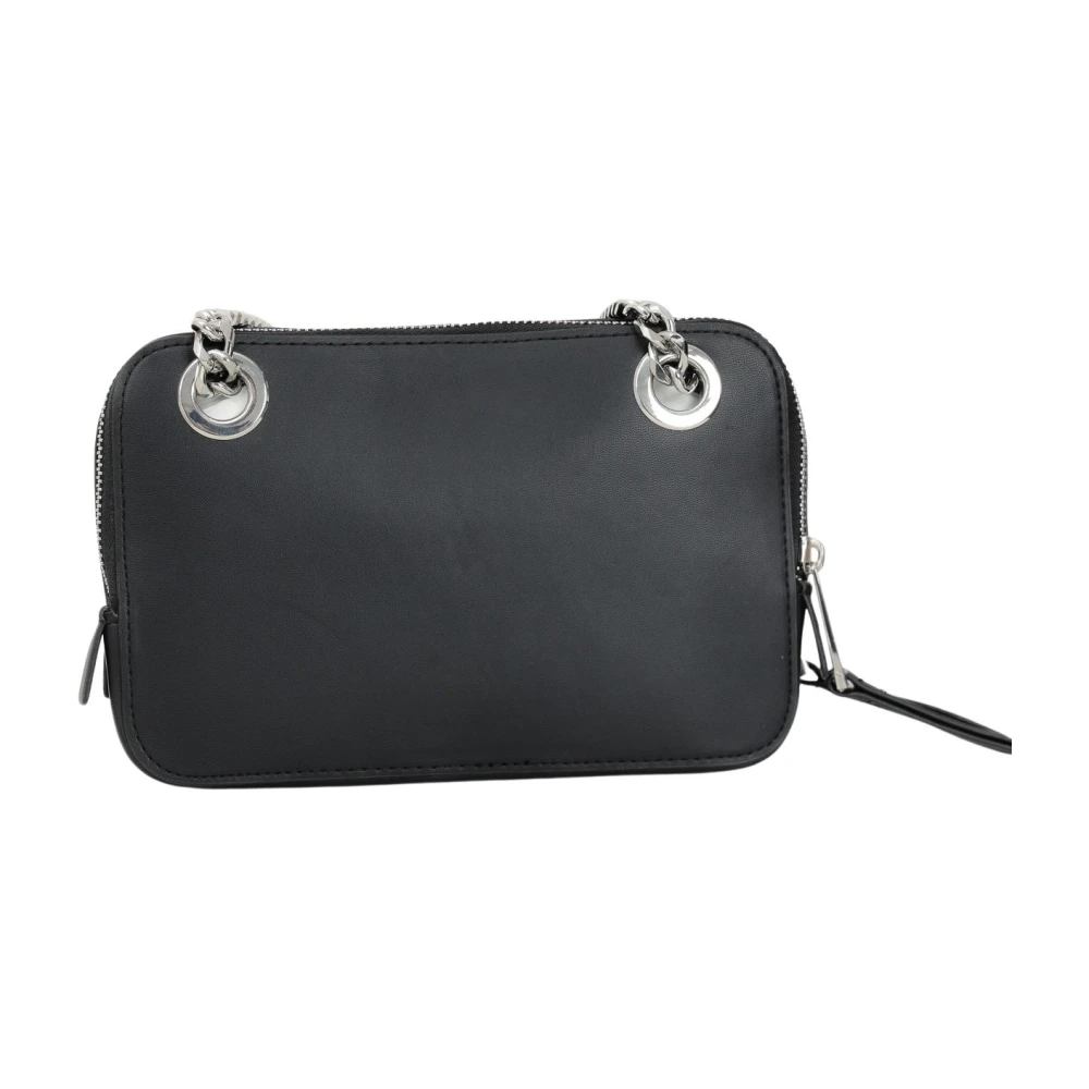 Richmond Zwarte schoudertas met zilveren ketting Black Dames