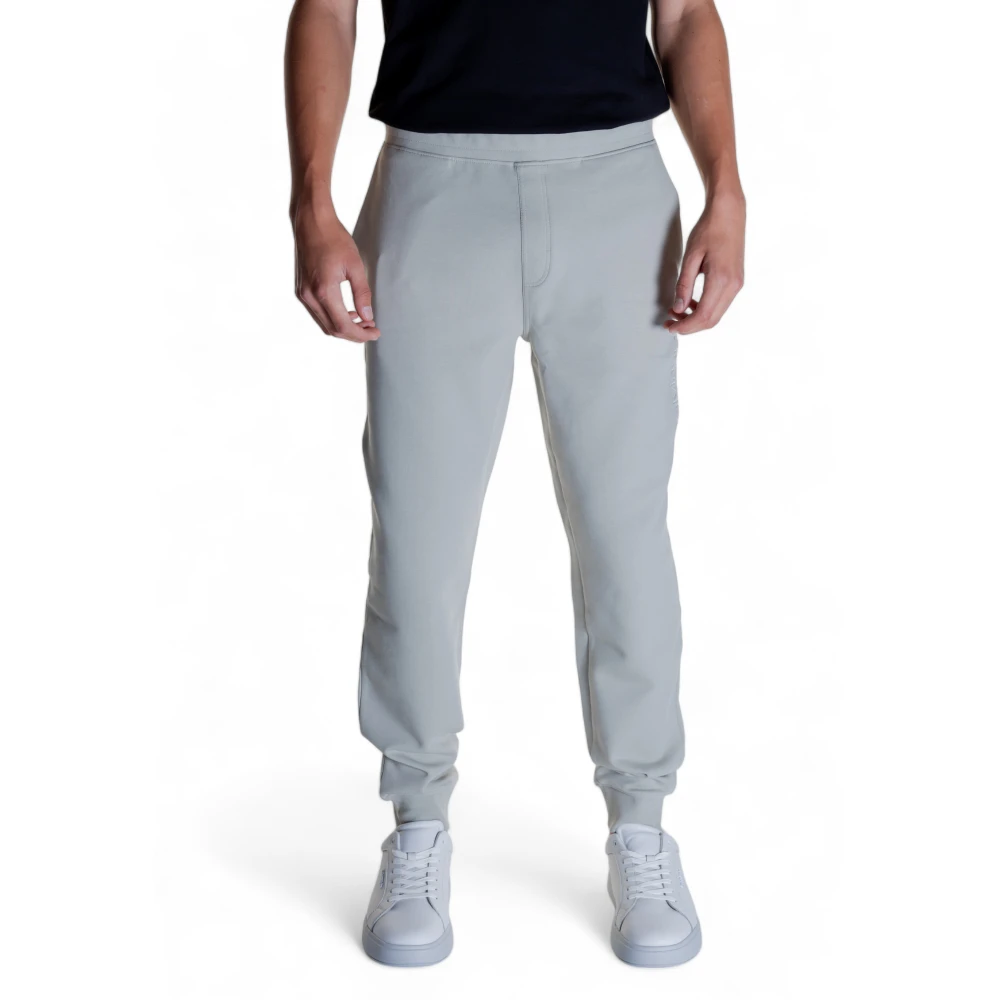Calvin Klein Geëmbosseerde Logo Broekencollectie Katoenmix Gray Heren