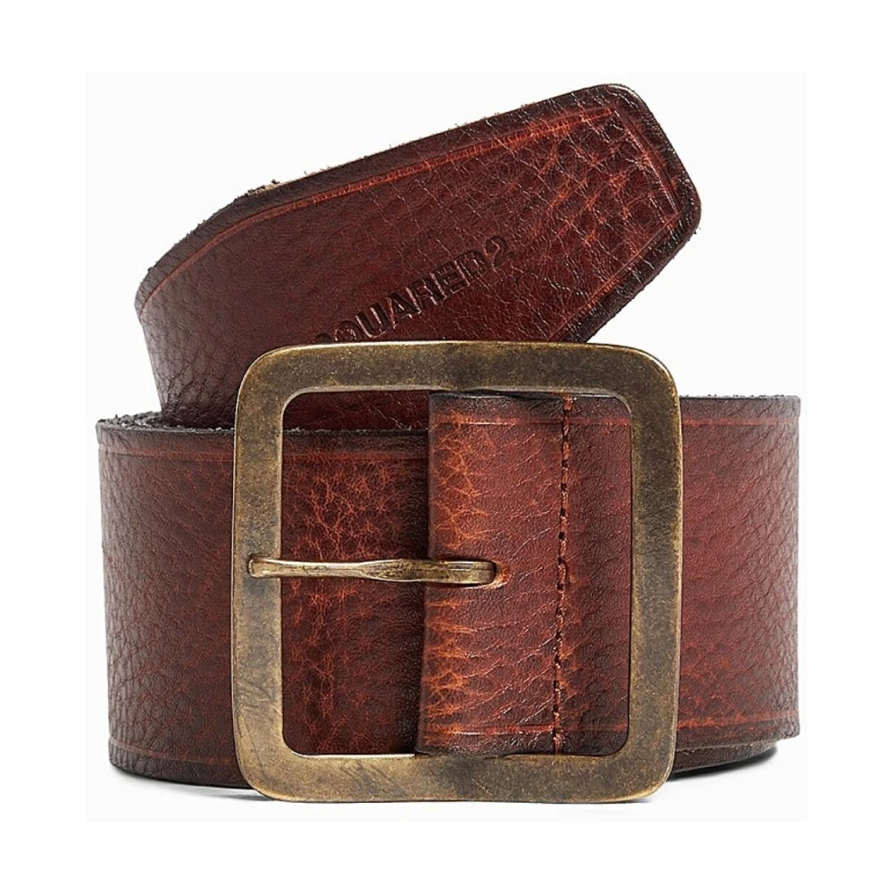 Dsquared2 Belts, Male, 90 Cm, Twin Buckle Belt Brown