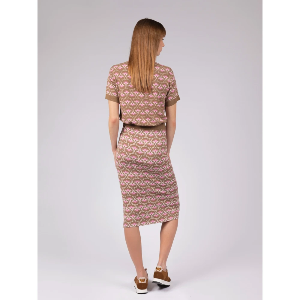 Max Mara Weekend Gebreide potloodrok in viscosemix Brown Dames