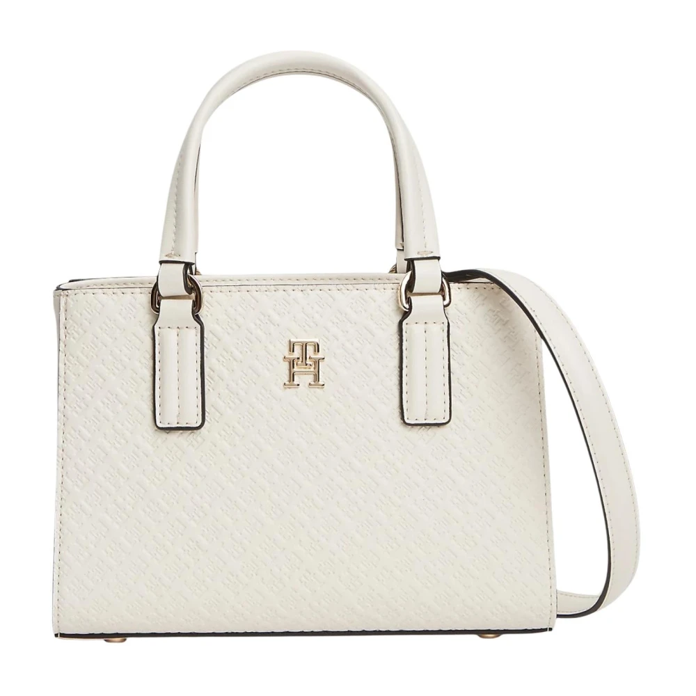 Tommy Hilfiger Women's Beige Daily Mini Tote Mono - Handbags - One Size - Bags