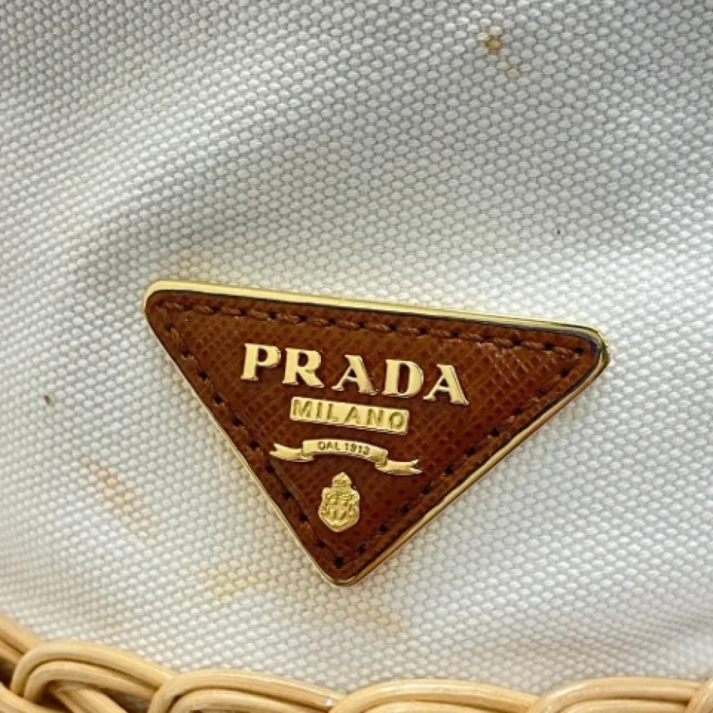 Prada Vintage Pre-owned Canvas prada-bags White Dames