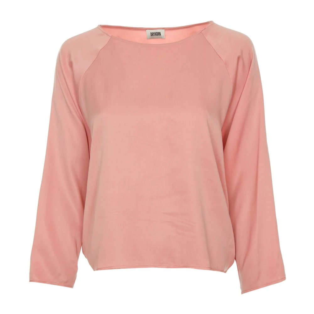 Drykorn Zijdezachte Shirtblouse Pink Dames