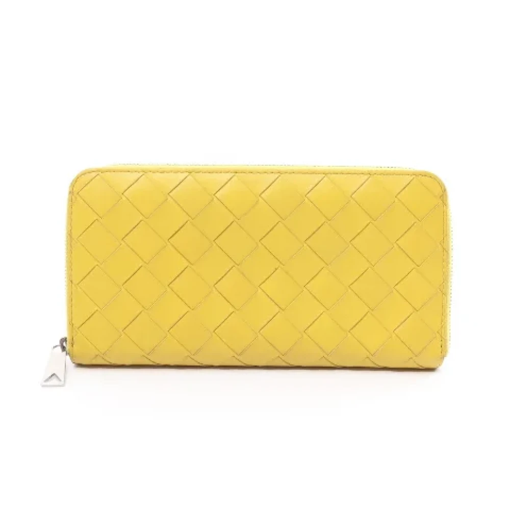 Bottega Veneta Vintage Pre-owned Leather wallets Yellow Dames