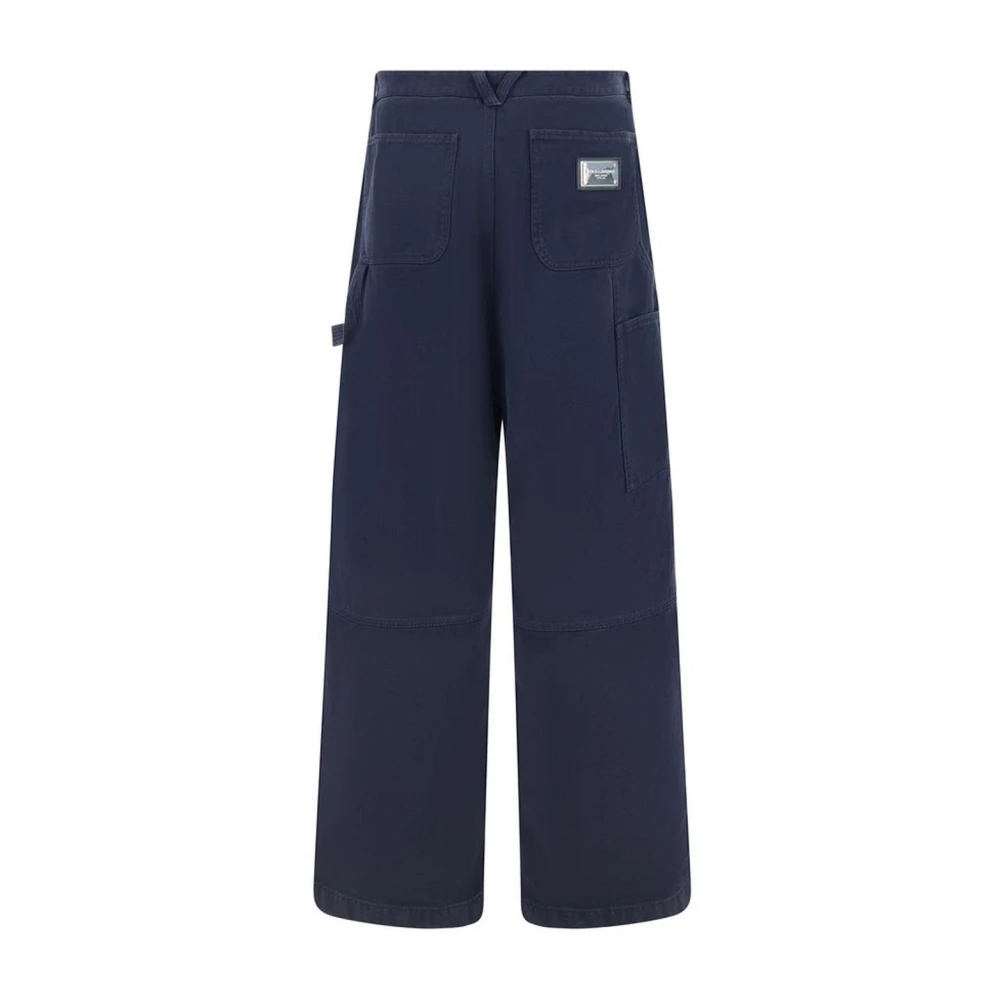 Dolce & Gabbana Cargo Broek met Meerdere Zakken Blue Heren