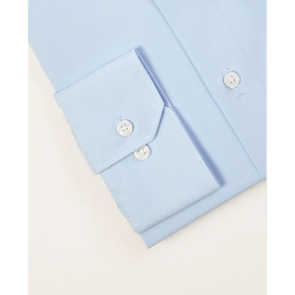 Michael Kors Lichtblauw Slim Fit Overhemd Blue Heren