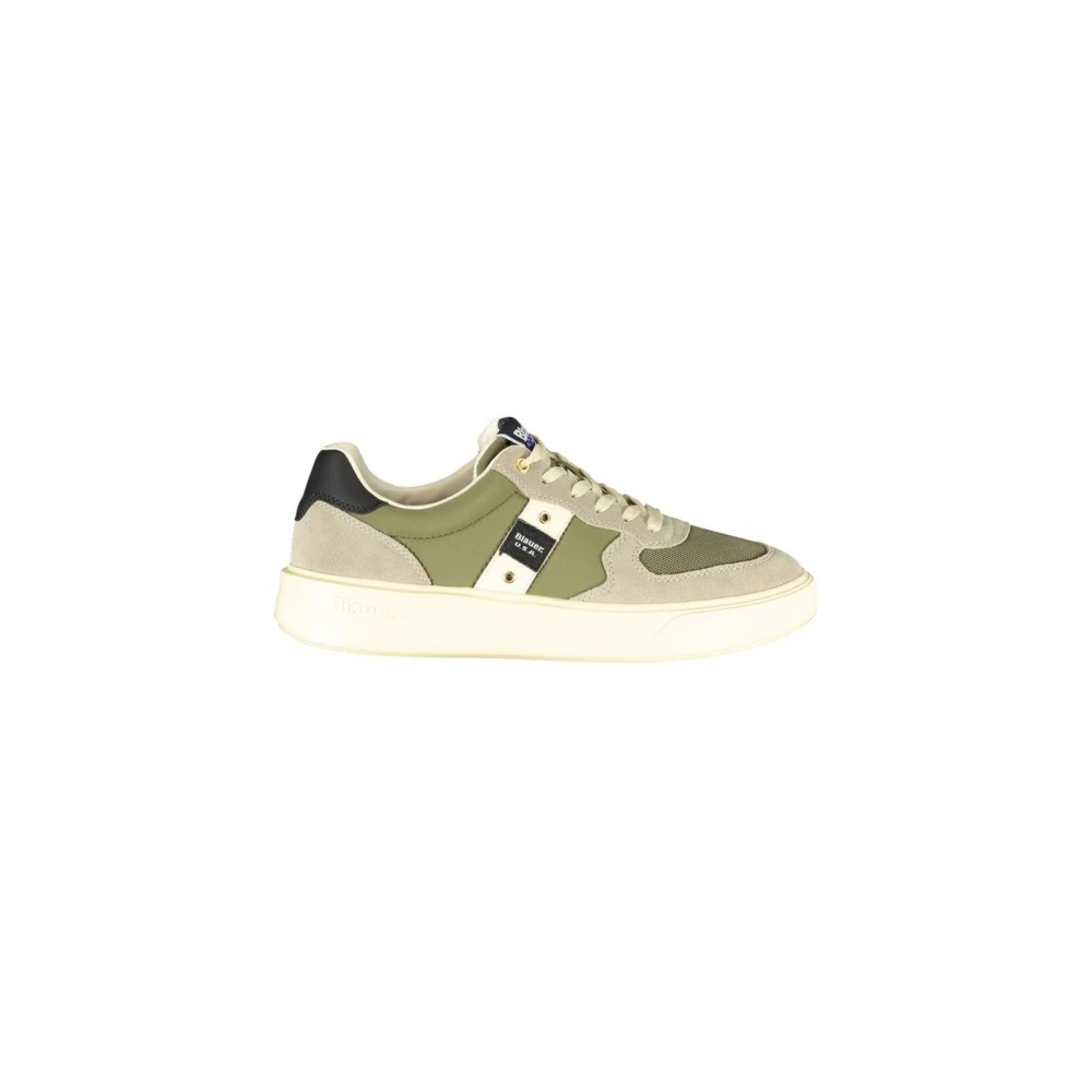 Blauer Men's Green Leather Casual Trainers - Sneakers - 7 Uk- Shoes