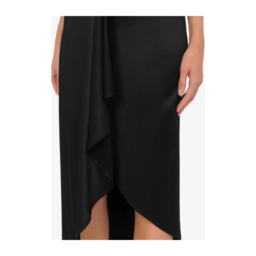 Moschino Zwarte rok met voorplooi Black Dames