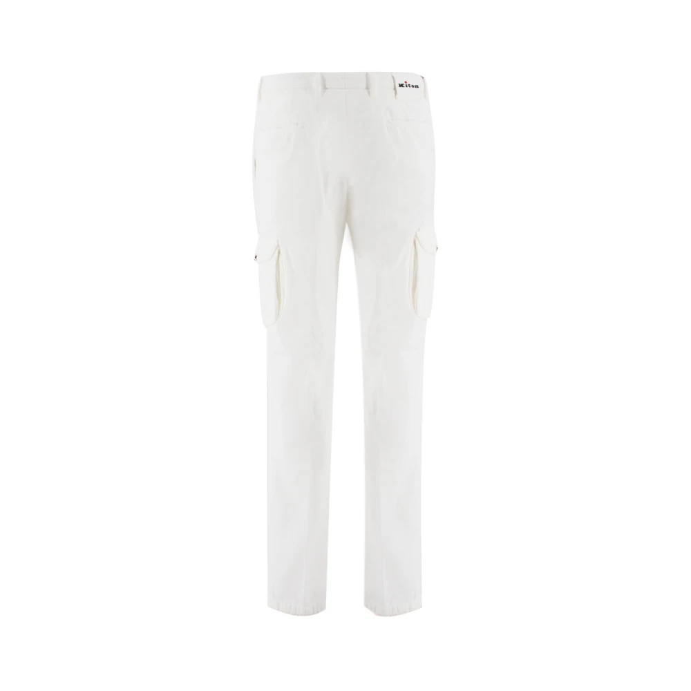Kiton Slim-fit Trousers White Heren