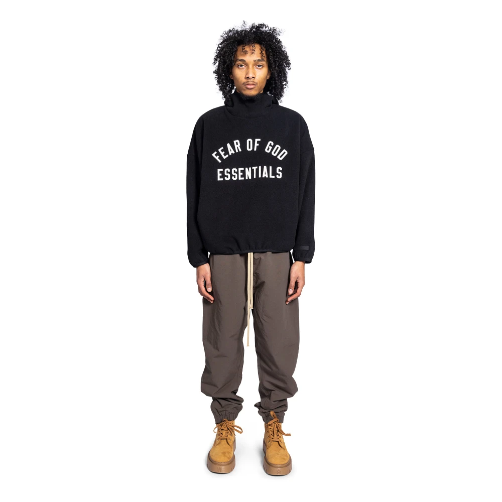 Fear Of God Zwarte hoodie met geborsteld garen Black Heren