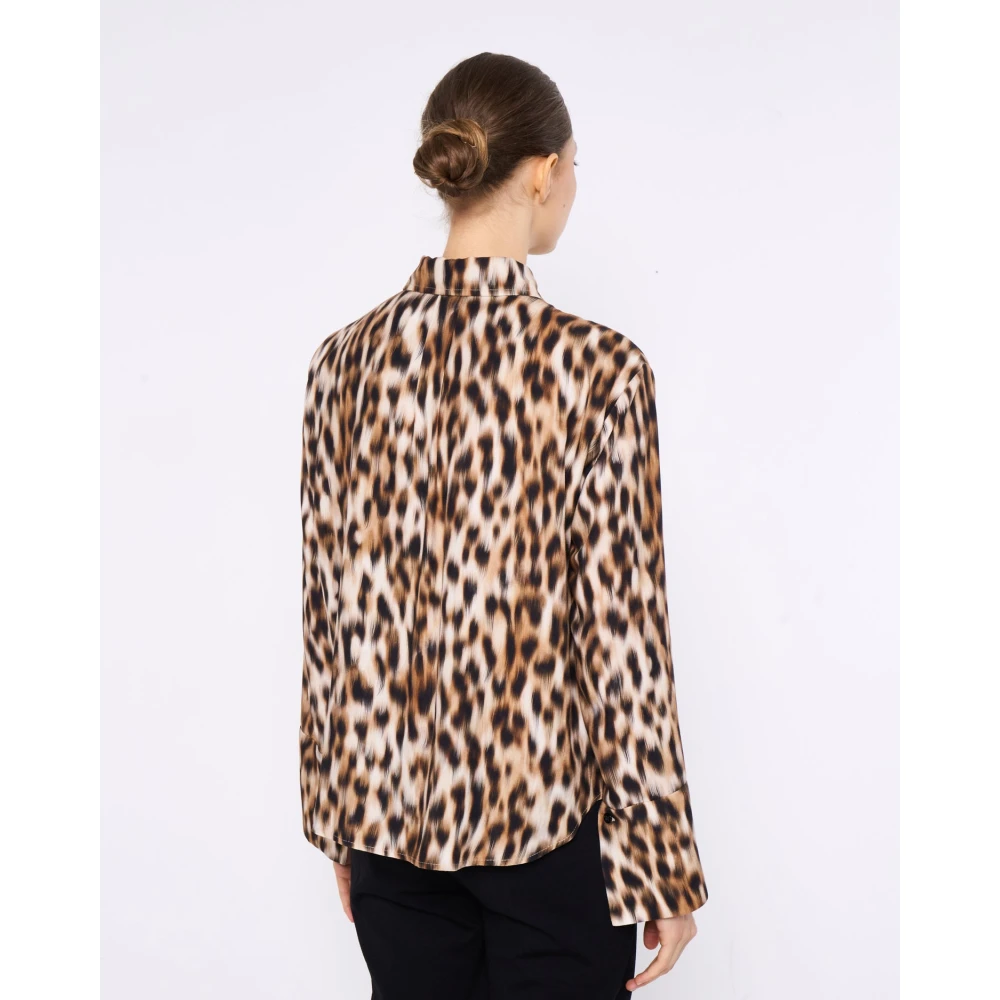 Silvian Heach Luipaardprint Overhemd met Lange Mouwen Multicolor Dames
